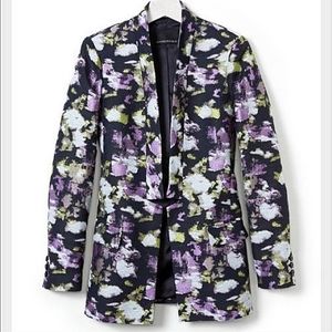 NWOT Banana Republic Purple Jacquard Blazer size 6